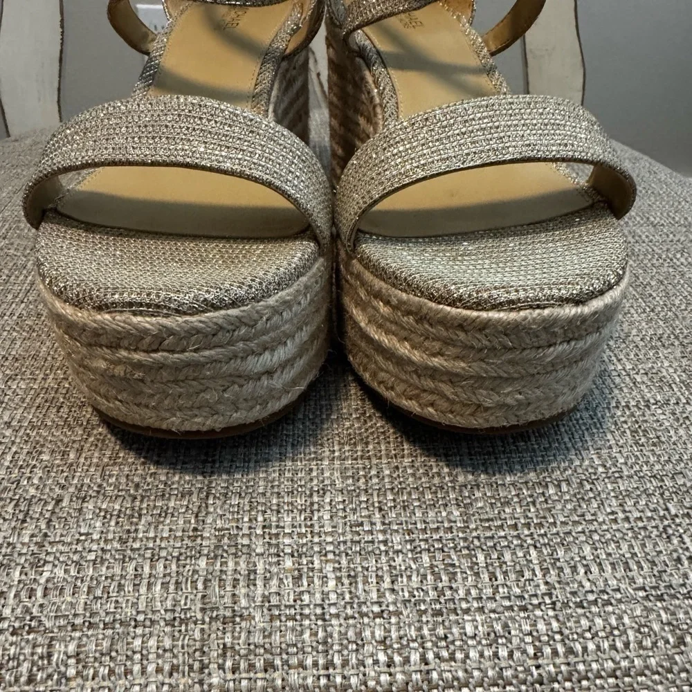 Michael Kors Serena Espadrilles Wedge Size 7.5M